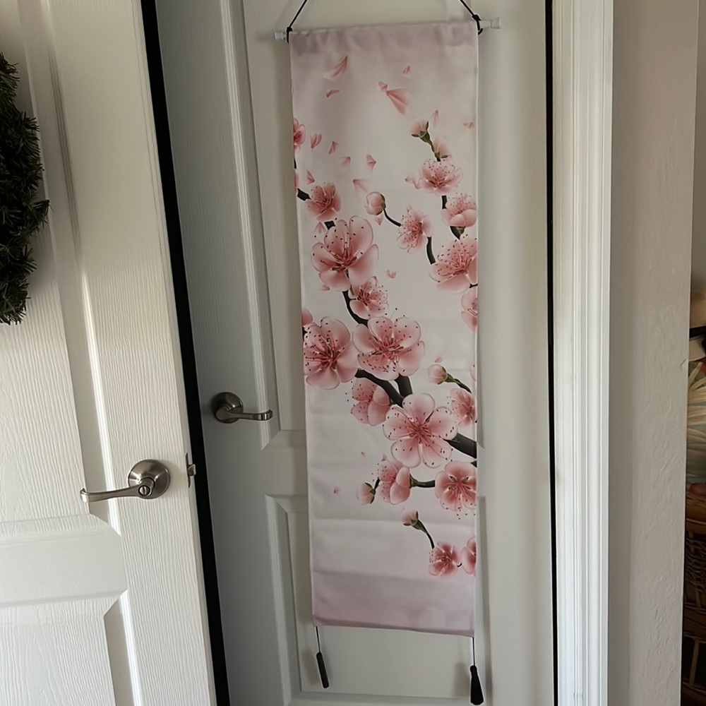 Pretty Japanese Cherry Blossom Tapestry Wall Hanging